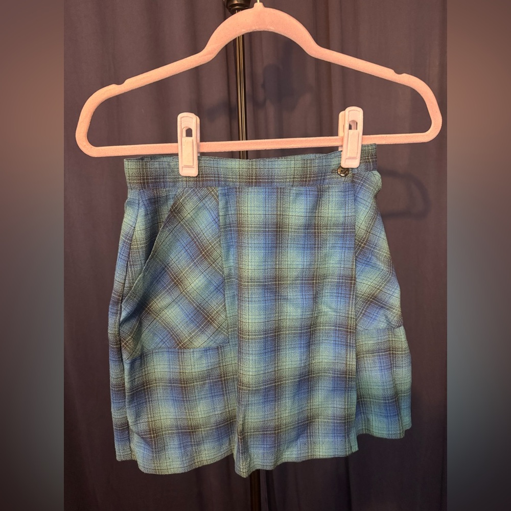 vintage plaid skort
